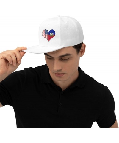 Snapback Baseball Cap Love Heart Puzzle Haiti Flag Hat White $10.07 Baseball Caps