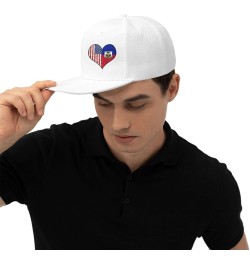 Snapback Baseball Cap Love Heart Puzzle Haiti Flag Hat White $10.07 Baseball Caps