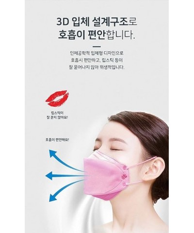 [30 Pack]Kf94 Masks [Individually Packaged] Unisex, 4-Layer Mask, Tri-Folding Style for Adult and Older (30Pcs, Pink) White 1...