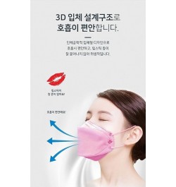 [30 Pack]Kf94 Masks [Individually Packaged] Unisex, 4-Layer Mask, Tri-Folding Style for Adult and Older (30Pcs, Pink) White 1...