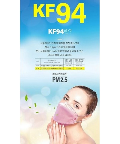 [30 Pack]Kf94 Masks [Individually Packaged] Unisex, 4-Layer Mask, Tri-Folding Style for Adult and Older (30Pcs, Pink) White 1...