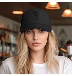 That's What I Do I Play Golf and I Know Things Cap Fashion Trucker Baseball Hat Unisex Black $10.75 Baseball Caps