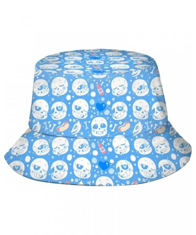 Sans Cartoon Undertale Anime Bucket Hat Packable Fisherman Hats Outdoor Summer Beach Caps for Men Women Travel Hiking Black $...