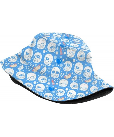 Sans Cartoon Undertale Anime Bucket Hat Packable Fisherman Hats Outdoor Summer Beach Caps for Men Women Travel Hiking Black $...