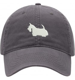 Baseball Cap Men Women Scottish Terrier Embroidered Unisex Classic Adjustable Strapback Dad Hat Grey $13.72 Baseball Caps