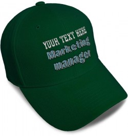 Baseball Cap Marketing Manager Marketer Acrylic Advertising Dad Hats for Men and Women Forest Green Personalized Text Here $1...