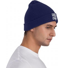 Easily Distracteds by Dogs Outdoor Unisex Beanie Winter Warm Thick Knitted Hat Soft Elastic Skull Hat Navy Blue $17.17 Skulli...