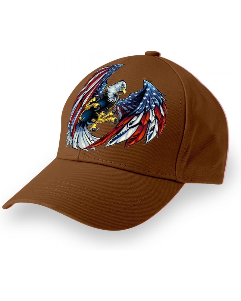 Eagle Printed Cap - White Head Eagle Cap- Eagle 2024 for Man - Woman - Children - Eagle Hat H0031 $14.31 Newsboy Caps