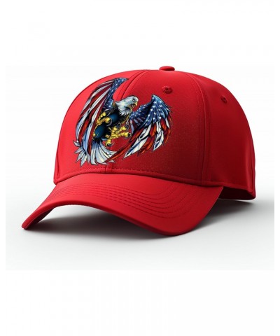 Eagle Printed Cap - White Head Eagle Cap- Eagle 2024 for Man - Woman - Children - Eagle Hat H0031 $14.31 Newsboy Caps