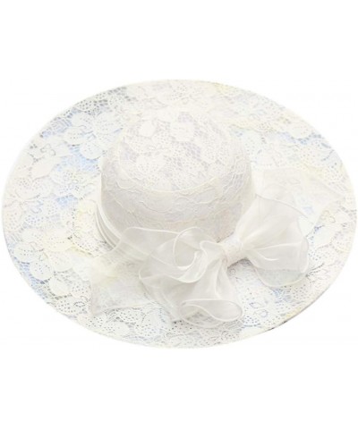 Women's Church Fascinator Bridal Tea Party Wedding Hat Frat Boy Costume H-white $7.68 Sun Hats