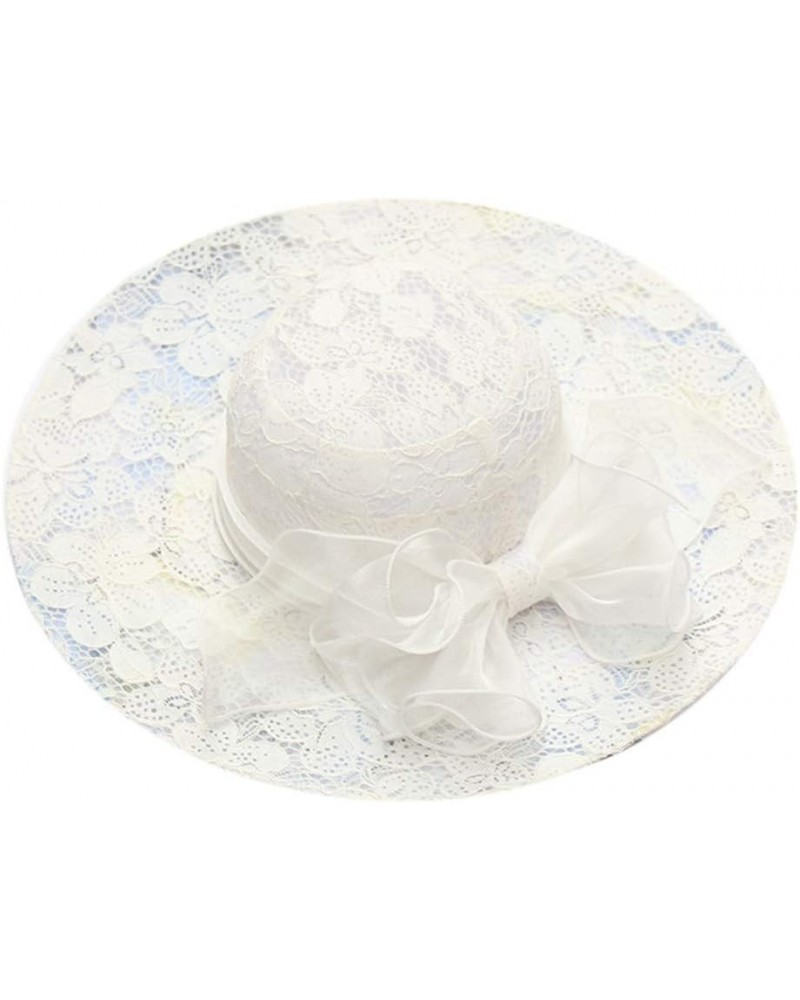 Women's Church Fascinator Bridal Tea Party Wedding Hat Frat Boy Costume H-white $7.68 Sun Hats