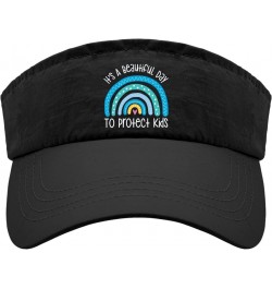 Child Abuse Prevention Caps Sun Visors for Women Sun Visor Hats Flodable Sun Protection Hat $11.43 Visors