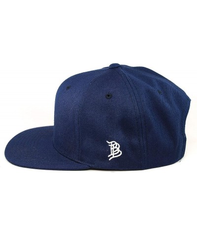 New Jersey PVC Patriot Patch Classic Snapback Hat - One Size Fits All Navy $19.59 Baseball Caps