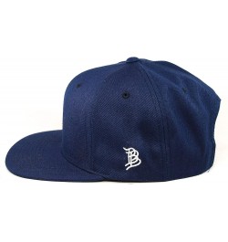 New Jersey PVC Patriot Patch Classic Snapback Hat - One Size Fits All Navy $19.59 Baseball Caps