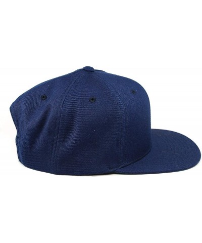 New Jersey PVC Patriot Patch Classic Snapback Hat - One Size Fits All Navy $19.59 Baseball Caps