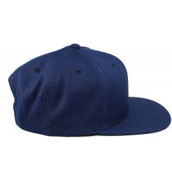 New Jersey PVC Patriot Patch Classic Snapback Hat - One Size Fits All Navy $19.59 Baseball Caps