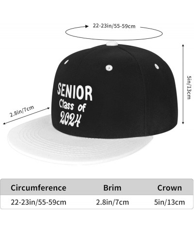 Senior Class of 2024 Senior 2024 Baseball Cap Women Cowboy Hat Trucker Hat Men Dad Hat Snapback Hat White White $10.98 Baseba...