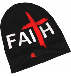 Jesus Christian Faith Cross Beanie Hat Winter Warm Stretch Skull Cap Soft Knitted Hats for Men Women Black_52 $9.45 Skullies ...