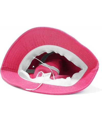 Bucket Hat Unisex Pure Cotton & Denim UPF 50 Packable Summer Travel Beach Sun Hat Beach Hat Men Hot Pink $9.12 Bucket Hats