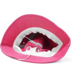 Bucket Hat Unisex Pure Cotton & Denim UPF 50 Packable Summer Travel Beach Sun Hat Beach Hat Men Hot Pink $9.12 Bucket Hats