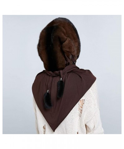 Real Mink Fur Hood-Scarf Hat for Women Scarf Cap Fashion Winter New Color: M37 $87.75 Scarves