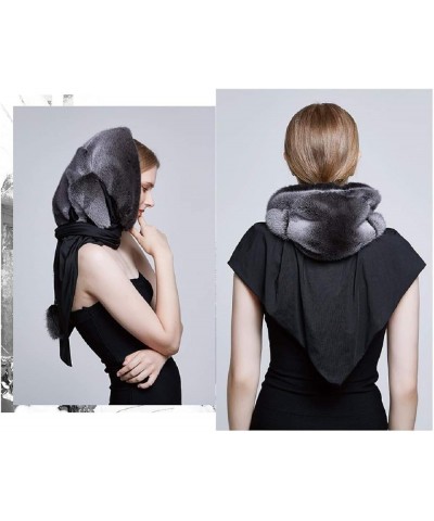 Real Mink Fur Hood-Scarf Hat for Women Scarf Cap Fashion Winter New Color: M37 $87.75 Scarves