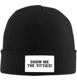 Show Me The Titties Gifts for Women Men Black Beanie Hats for Men Winter Slouchy Beanies for Women Teenage Black $12.09 Skull...