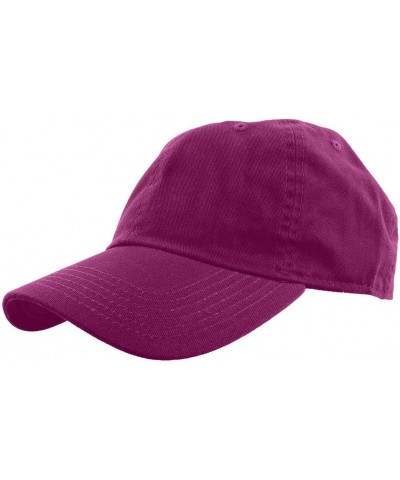 Men Women Unisex Plain Cotton Baseball Cap Washed Adjustable Polo Style Mulberry $12.31 Baseball Caps