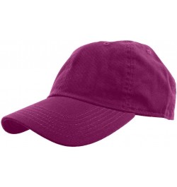 Men Women Unisex Plain Cotton Baseball Cap Washed Adjustable Polo Style Mulberry $12.31 Baseball Caps