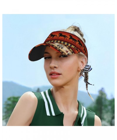 Cute Indian Native American Sport Sun Visor Hats Adjustable Empty Top Baseball Cap Ball Caps for Women and Men Native America...