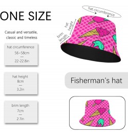 Cool Bucket Hats ice Cream Doodles Bucket Hats Sweet Flodable Womens Hat Swimming Pool Accessories for Dance Summer 5 $9.15 B...