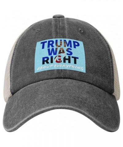 Trump was Right About Everything Baseball Cap for Women Mens Hats Retro Mesh Caps Dad Hat Deep Heather $10.74 Baseball Caps