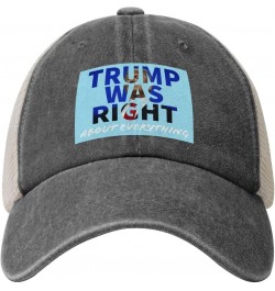 Trump was Right About Everything Baseball Cap for Women Mens Hats Retro Mesh Caps Dad Hat Deep Heather $10.74 Baseball Caps