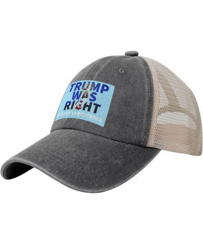 Trump was Right About Everything Baseball Cap for Women Mens Hats Retro Mesh Caps Dad Hat Deep Heather $10.74 Baseball Caps