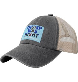 Trump was Right About Everything Baseball Cap for Women Mens Hats Retro Mesh Caps Dad Hat Deep Heather $10.74 Baseball Caps