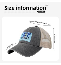 Trump was Right About Everything Baseball Cap for Women Mens Hats Retro Mesh Caps Dad Hat Deep Heather $10.74 Baseball Caps