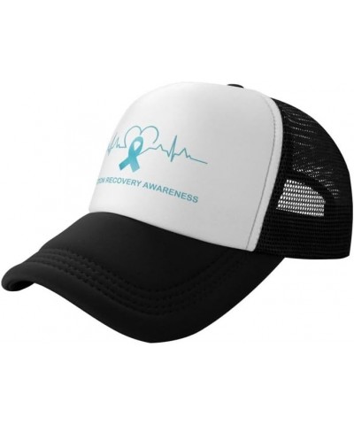 Addiction Recovery Awareness Heart-Beat Flag-Trucker Hats Denim Hats Cowboy Knit hat Baseball Caps Fisherman's hat Black $16....