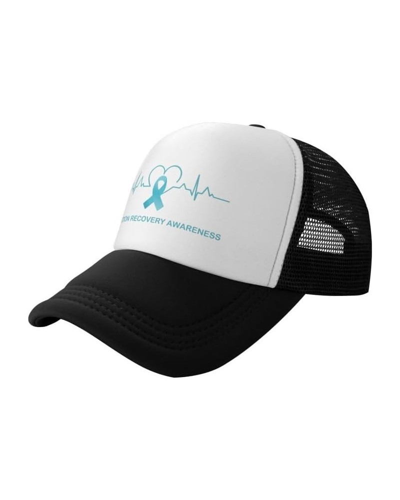 Addiction Recovery Awareness Heart-Beat Flag-Trucker Hats Denim Hats Cowboy Knit hat Baseball Caps Fisherman's hat Black $16....