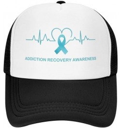 Addiction Recovery Awareness Heart-Beat Flag-Trucker Hats Denim Hats Cowboy Knit hat Baseball Caps Fisherman's hat Black $16....