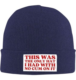 This was The Only Hat I Had with No Cum On It Beanie Hat for Men Women Warm Winter Cap Funny Fashion Knit Hat Navy Blue $9.89...