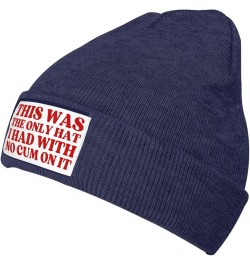 This was The Only Hat I Had with No Cum On It Beanie Hat for Men Women Warm Winter Cap Funny Fashion Knit Hat Navy Blue $9.89...