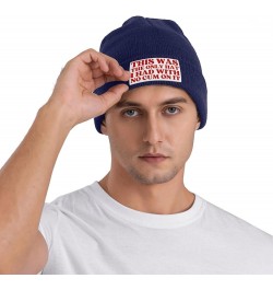 This was The Only Hat I Had with No Cum On It Beanie Hat for Men Women Warm Winter Cap Funny Fashion Knit Hat Navy Blue $9.89...