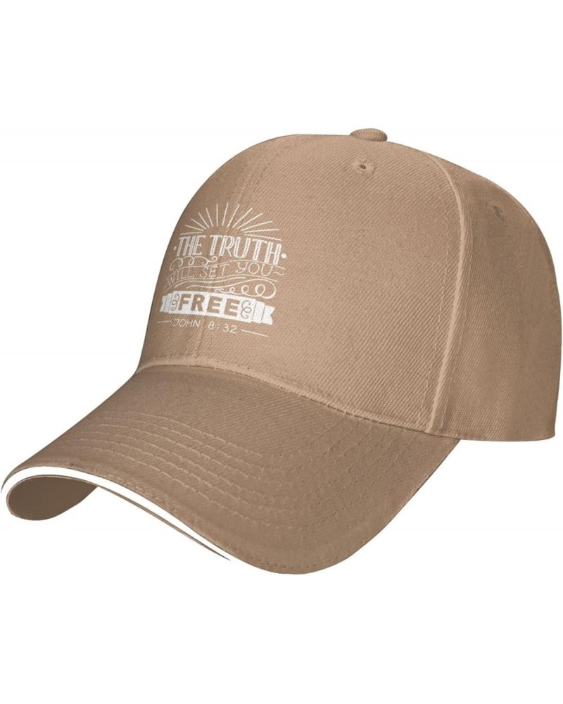 The Truth Will Set You Free John 8-32 Baseball Hat Adjustable Original Dad Hat for Men Women,Black Natural $11.26 Baseball Caps