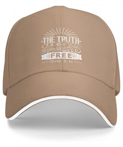 The Truth Will Set You Free John 8-32 Baseball Hat Adjustable Original Dad Hat for Men Women,Black Natural $11.26 Baseball Caps