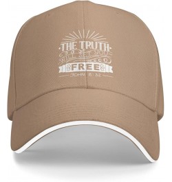 The Truth Will Set You Free John 8-32 Baseball Hat Adjustable Original Dad Hat for Men Women,Black Natural $11.26 Baseball Caps