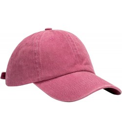 Baseball Cap for Men Women Vintage Adjustable Dad Hat for Outdoor Activities All Seasons Pink $5.89 Baseball Caps