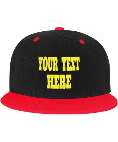 Custom Hats,Custom Picture Caps Your Design Here,Custom Hat Design Your Own Classic Mens Womens Trucker Hats Red $8.38 Baseba...