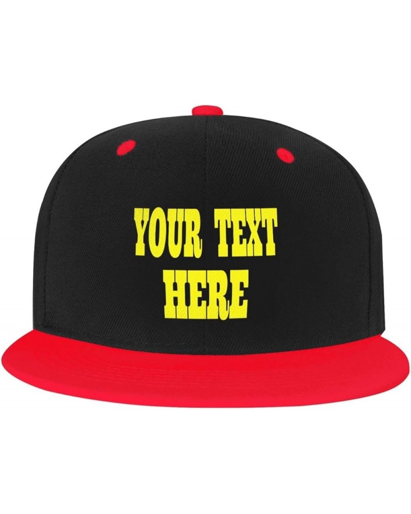 Custom Hats,Custom Picture Caps Your Design Here,Custom Hat Design Your Own Classic Mens Womens Trucker Hats Red $8.38 Baseba...