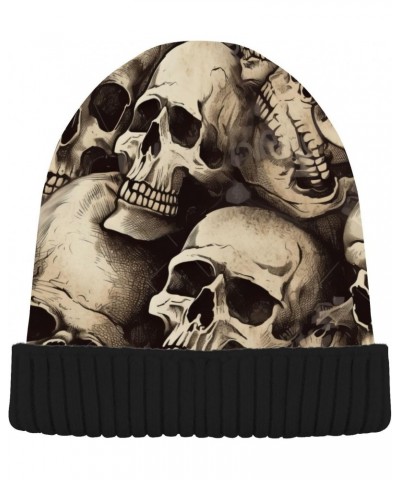 Beanie Hat for Women Men, Slouchy Skully Caps One Size Fits All Warm Soft for Cold Weather - Grungy Skulls $10.56 Skullies & ...