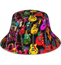 Colorful Guitar Bucket Hat Cotton,Sun Hat for Women Men, Summer Vacation Travel Beach Packable Fisherman Hat $17.47 Bucket Hats